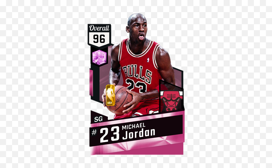 89 Michael Jordan 96 - Nba 2k17 Myteam Pink Diamond Card Pink Diamond Michael Jordan Png,Michael Jordan Transparent