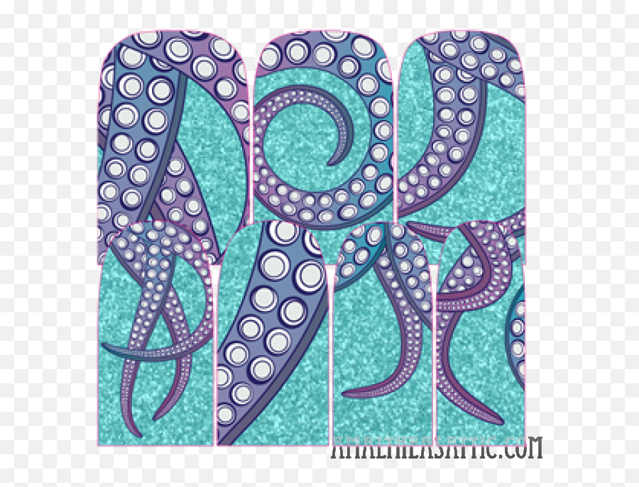 Tentacle Nail Wrap Full Size Png Download Seekpng - Paisley,Tentacle Png