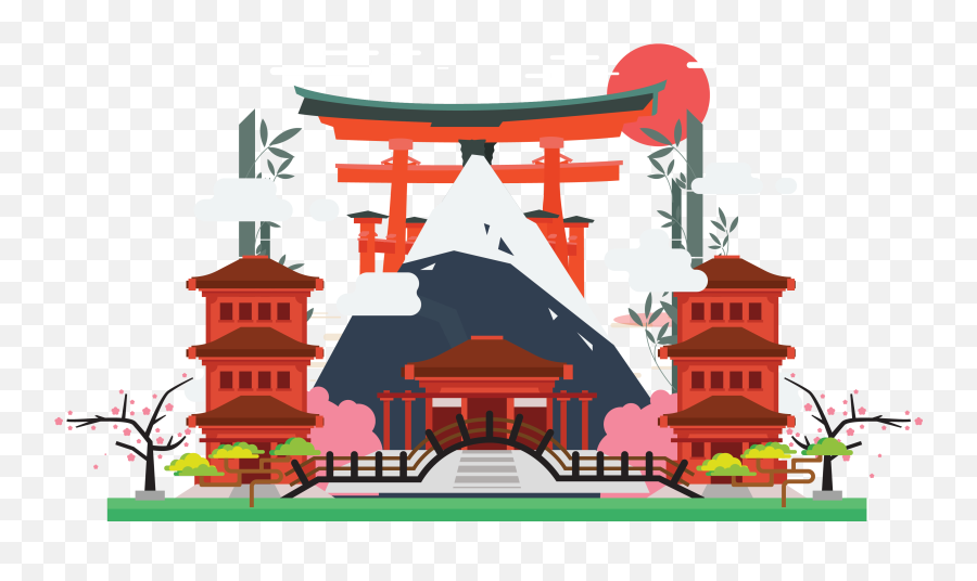 Japan Clipart Shrine Japanese - Japan Shrine Clipart Png,Torii Gate Png