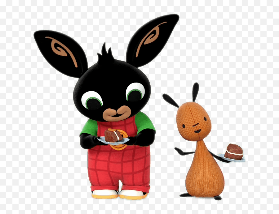 Bing Bunny And Flop Eat Cake - Bing Bunny Transparent Png,Eat Png
