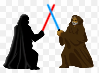 Anakin Skywalker Clipart - Darth Vader Fighting Wan Kenobi Clipart Png,Anakin Skywalker Png