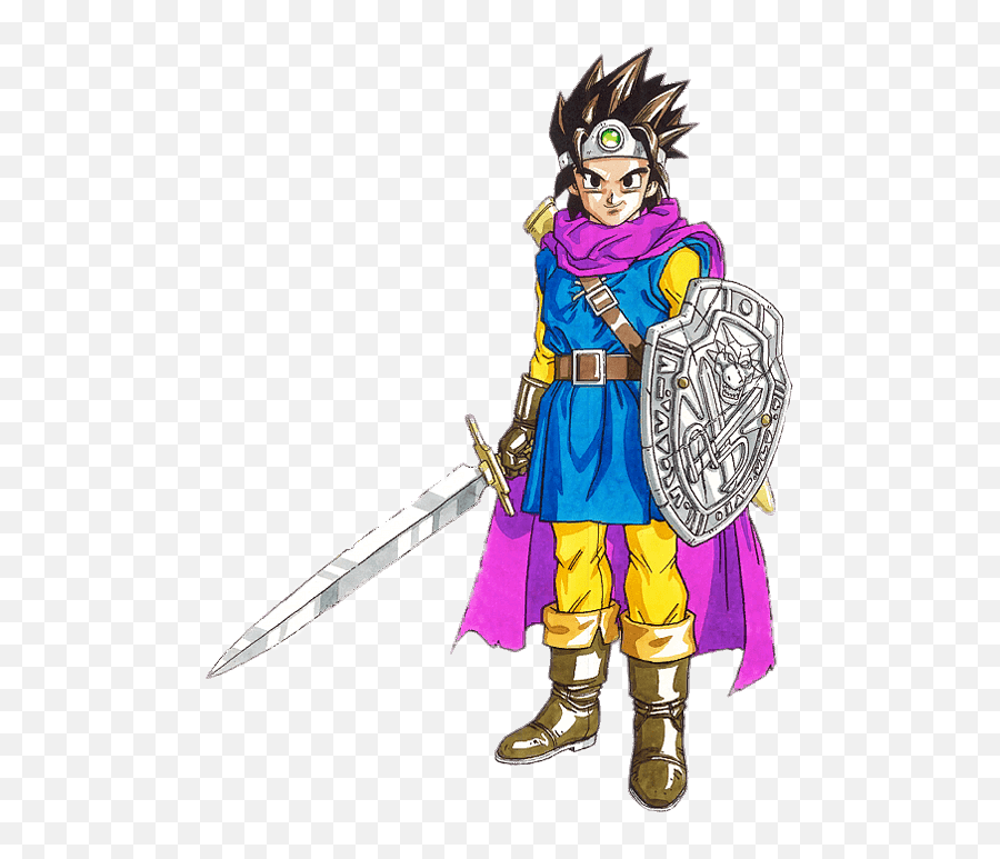 Dragon Quest Erdrick - Dragon Quest 3 Hero Png,Sword And Shield Png