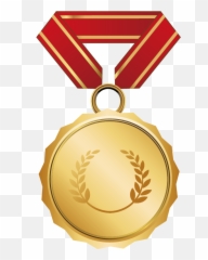Gold Medal Award - Vector Free png