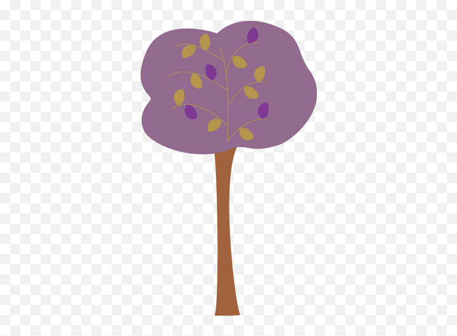 Purple Autumn Tree Clip Art - Purple Autumn Tree Image Purple Tree Cartoon Png,Fall Tree Png