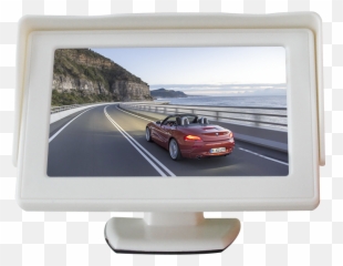 White Color Mini 43 Screen Lcd Monitor Cctv Car Rear View - Sea Cliff Bridge Png,Car Rear Png