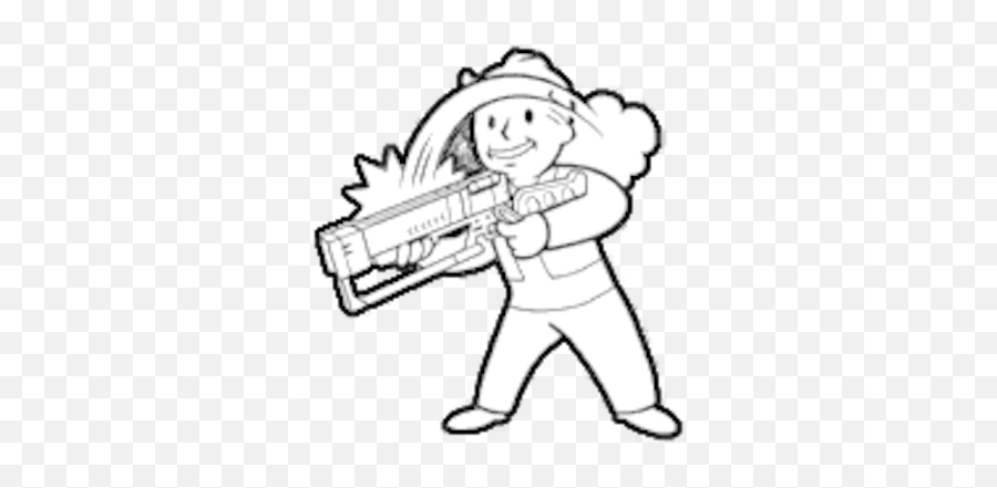 Quick Draw Fallout Wiki Fandom 2189095 - Png Images Pngio Vault Boy Silenced Pistol,Fallout Png