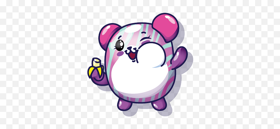 Pikmi Pop Hobnob The Hamster Eating A Banana Transparent Png - Pikmi Pops Cartoon Characters,Hamster Png