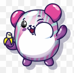 Pikmi Pop Hobnob The Hamster Eating A Banana Transparent Png - Pikmi Pops Cartoon Characters,Hamster Png