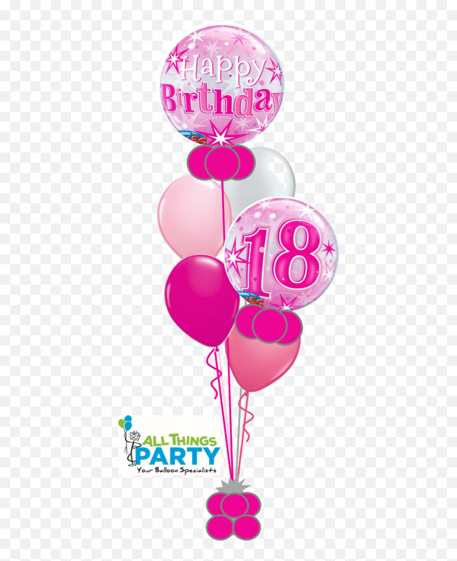 Download Hd 18th Birthday Bubble Bouquet - 50th Birthday Balloon For 18th Birthday Png,50th Birthday Png