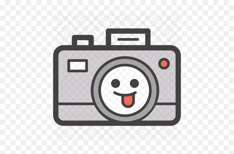 Camera Emoji Icon Of Colored Outline - Happy Png,Camera Emoji Png