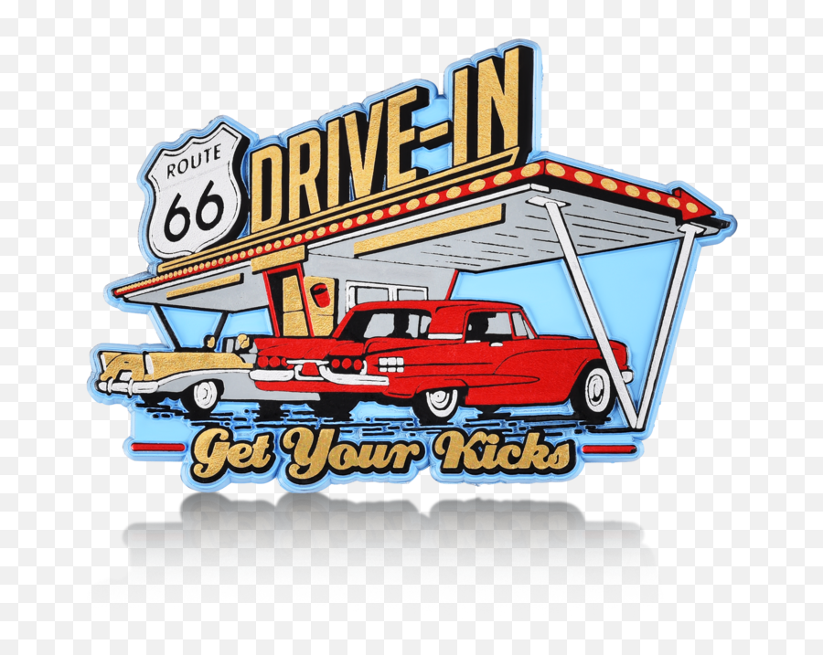 Route 66 Magnet - Drive In Automotive Decal Png,Route 66 Logo