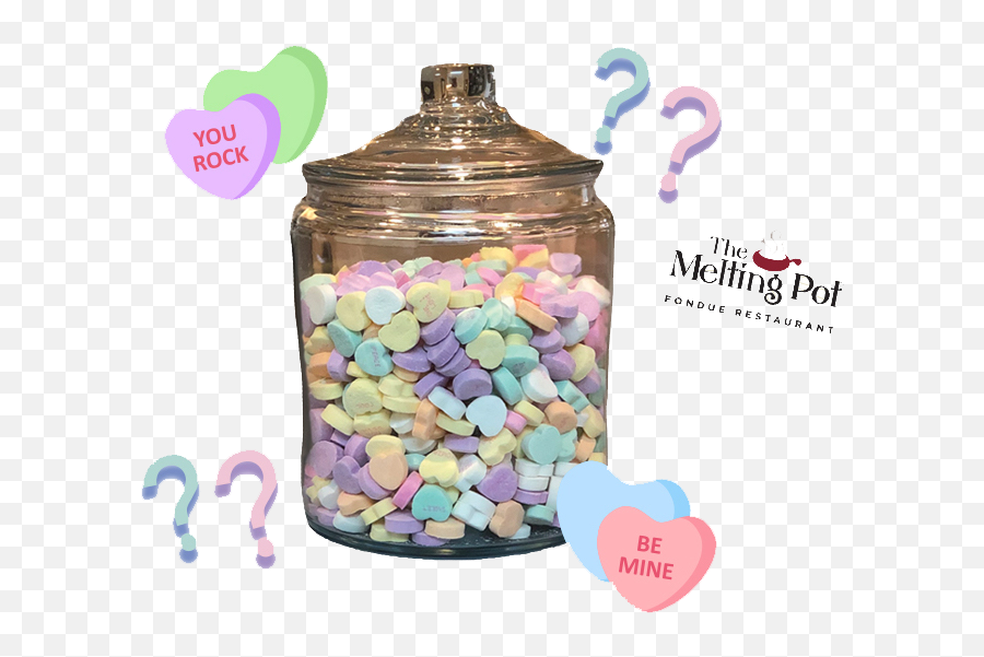 Download Hd How Many Candy Hearts Are In The Jar - Heart Many Hearts In A Jar Png,Candy Hearts Png