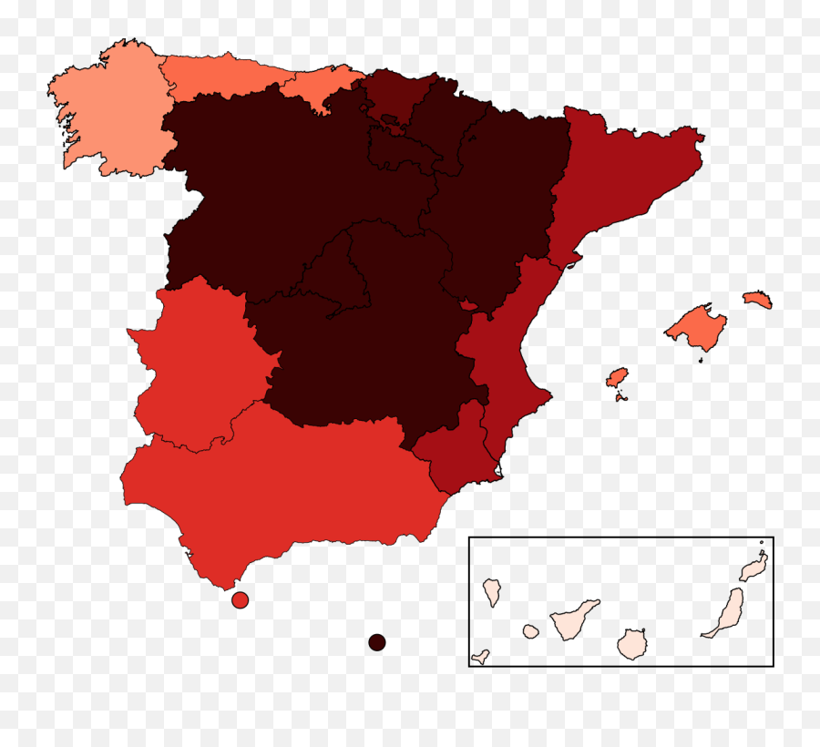 Covid - 19 Pandemic In Spain Wikipedia Spain Map Vector Png,Icon 1000 El Bajo
