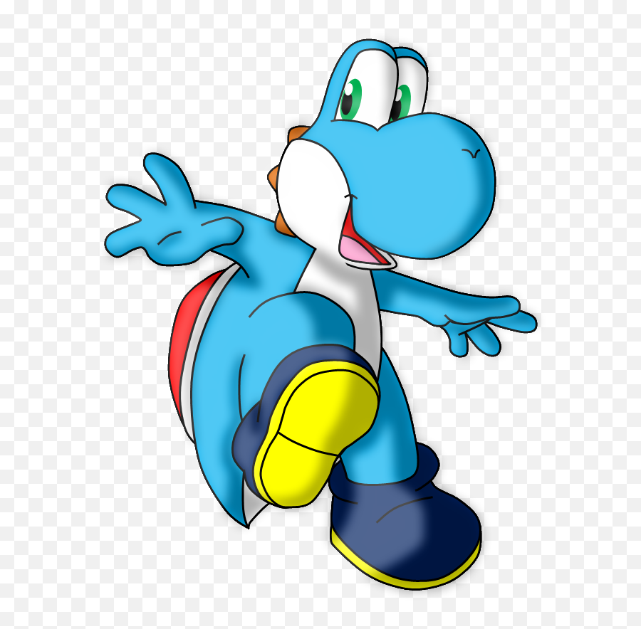 Download Hd Just A Cyan Yoshi By Awsmyoshi - D44djoq Yoshi Cartoon Png,Yoshi Png