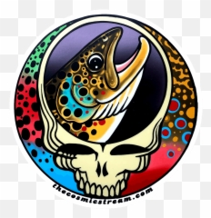 Josh May Steal Your Face Brown Trout Trio Sticker - Holiday png