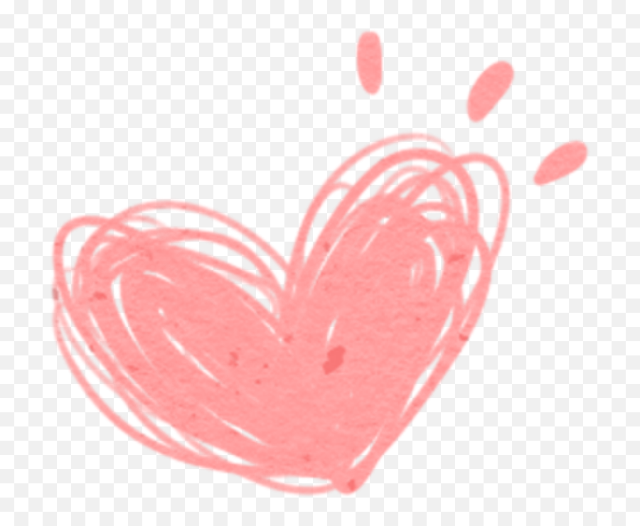 Ftestickers Doodle Sketch Heart Pink - Cute Heart Transparent Background Png,Heart Doodle Png