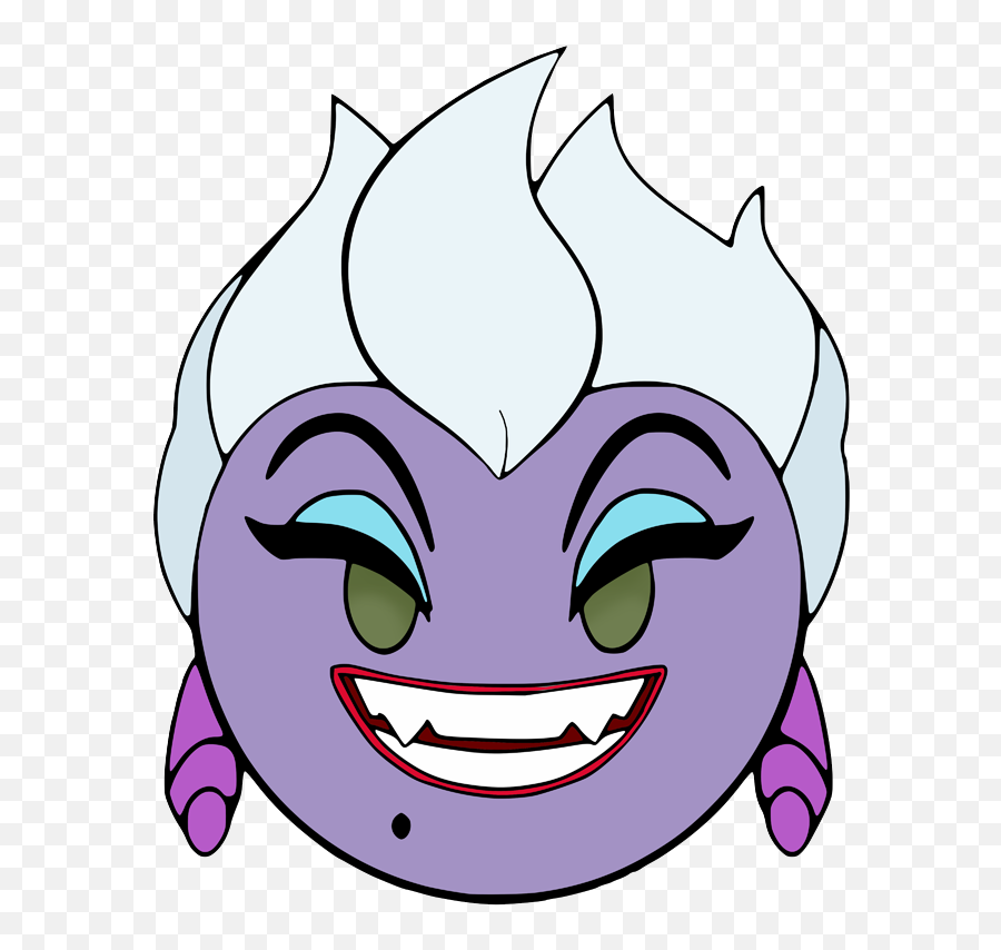 Disney Emojis Clip Art Galore - Ursula Disney Emoji Blitz Png,Purple Heart Emoji Png