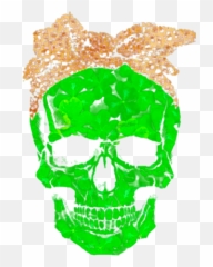St Patrick Day Skull Leopard Shirt - Scary png