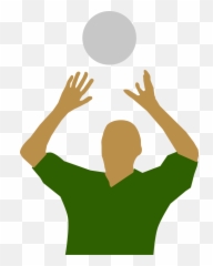 Volleyball Player Silhouette Clip Art - vector Setting In Clipart png