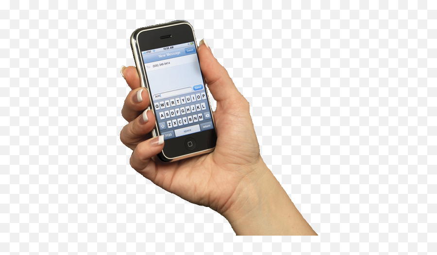 Automatically Receive Status Messages And Alarms Directly - Texting Phone Hand Transparent Png,Hand With Phone Png