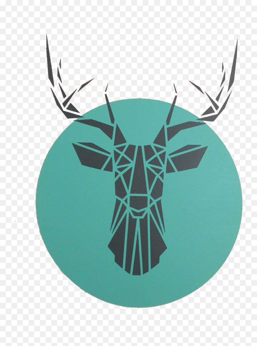 Clip Art - Geometric Deer Head Colour Png,Deer Head Png