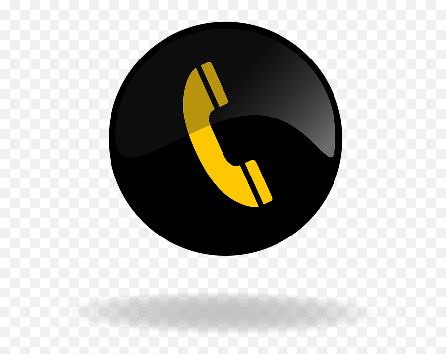 Call Button Black And Yellow - Free Image On Pixabay Calling Png Hd,Call Png