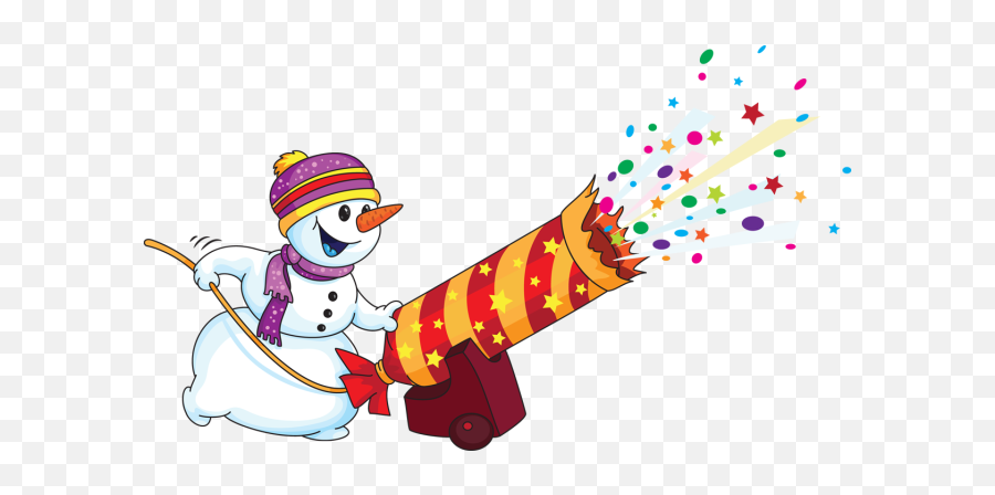 New Year Clipart Snowman - New Year Celebration Clip Art New Year Png,New Year Transparent
