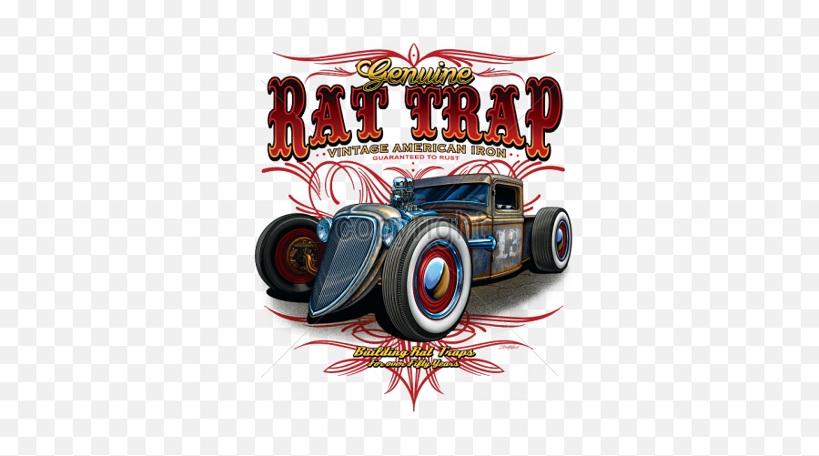 Rat Trap Hot Rod Car Qulaity T Shirt Png