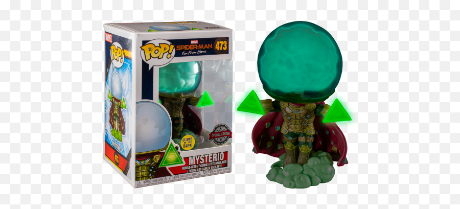 Spider - Man Far From Home Mysterio Glow Us Exclusive Pop Vinyl Mysterio Funko Pop Png,Mysterio Png