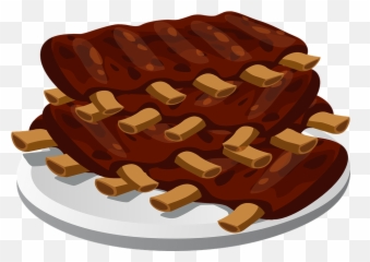 Meat Clipart Bbq Chicken Transparent Free - Ribs Clip Art Png,Grilled Chicken Png