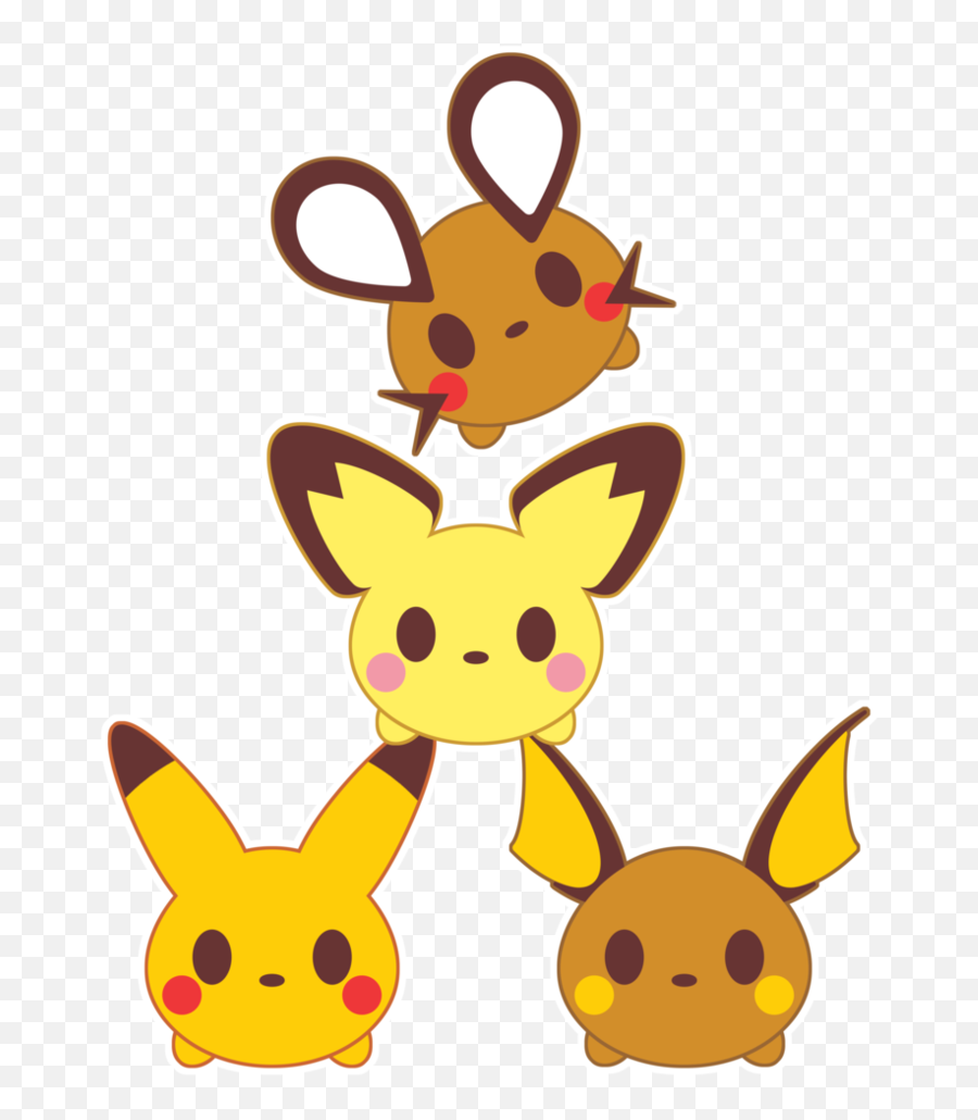 Tsum X Pika Family By Itachi Roxas - Tsum Tsum Pokemon Png,Pichu Transparent