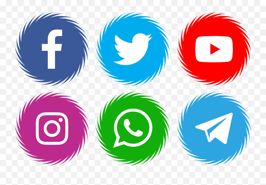 Icons Social Media 15 Font Elharrak Fontspace - Social Media Circle Icons Png,Social Icon Png