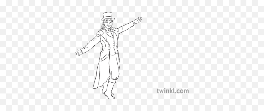 Ringmaster 2 Black And White Illustration - Twinkl Drawings Of Gaudi Chimneys Png,Ringmaster Png