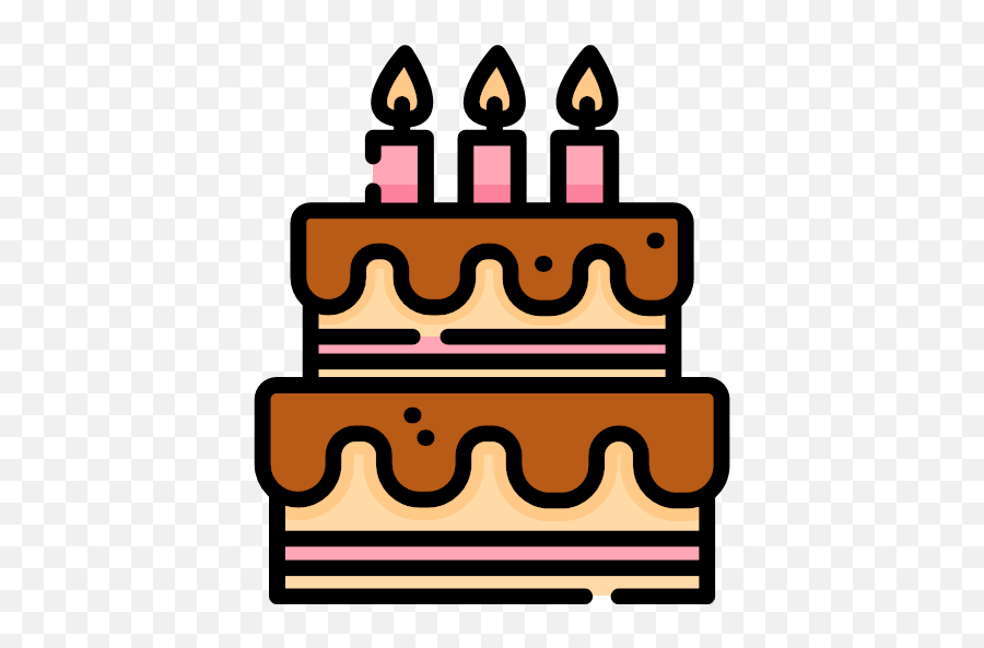 Linecolor Version Svg Birthday Cake Png Icon