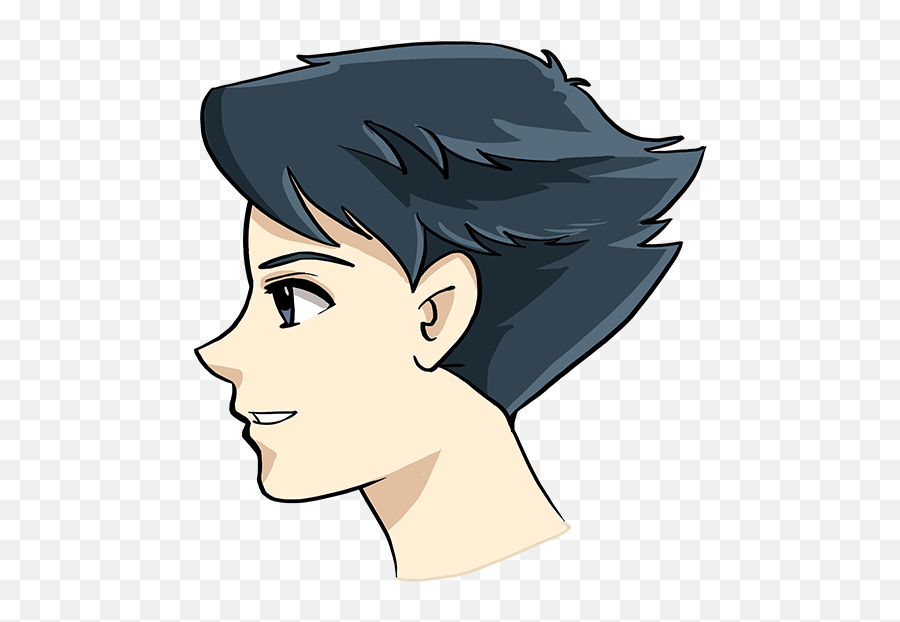 How To Draw An Anime Boy Face - Boy Face Drawing Easy Png,Anime Boy Transparent