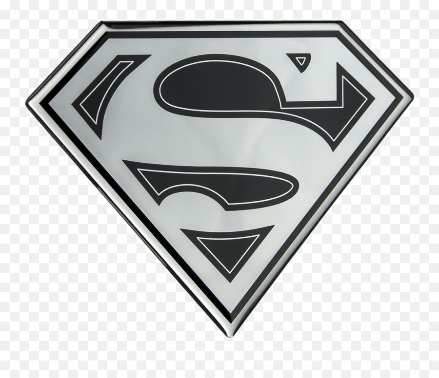 Superman Logo Black And Chrome Lensed - Logo Superman Black Chrome Png,Superman Logo Transparent