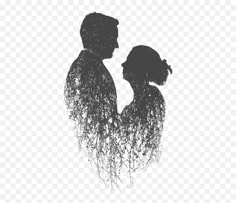 Multiple Exposure Couple Silhouette - Couple Transparent Love Png,Black Couple Png