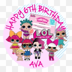Lol Doll - Topper Happy Birthday Lol png