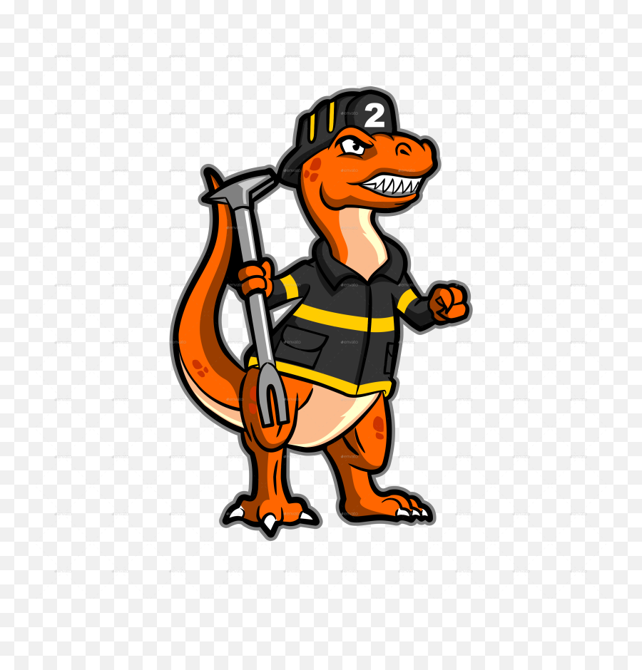 Cartoon Firefighter Dinosaur - Cartoon Png,Transparent Dinosaur