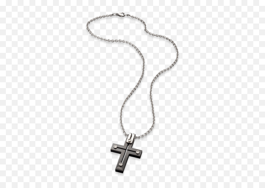 Save Brave Cross Necklace Julius Stainless Steel - Necklace Png,Cross Necklace Png