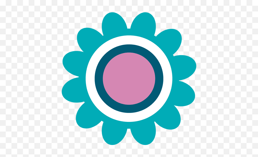 Teal Flower Icon - Transparent Png Flower Icon Png,Flower Icon Png