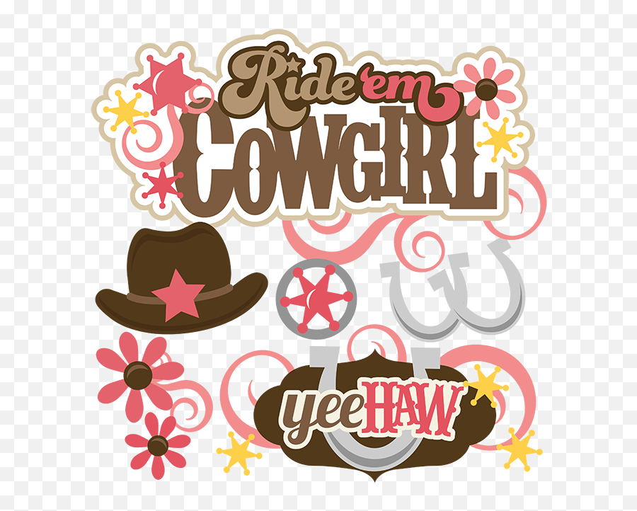 Ride U0027em Cowgirl Svg Files For Scrapbooking - Ride Em Cowgirl Clipart Png,Cowgirl Png