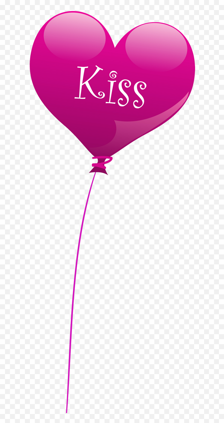 Transparent Heart Kiss Balloon Png Clipart Balloons Clip - Clip Art,Heart Balloons Png