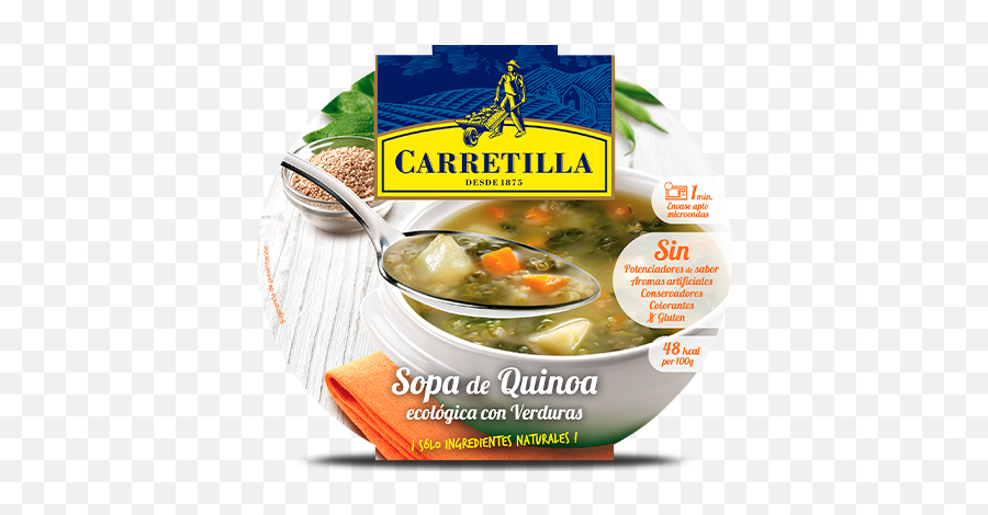 Carretilla - Organic Quinoa And Vegetable Soup Sopa Quinoa Carretilla Png,Soup Png