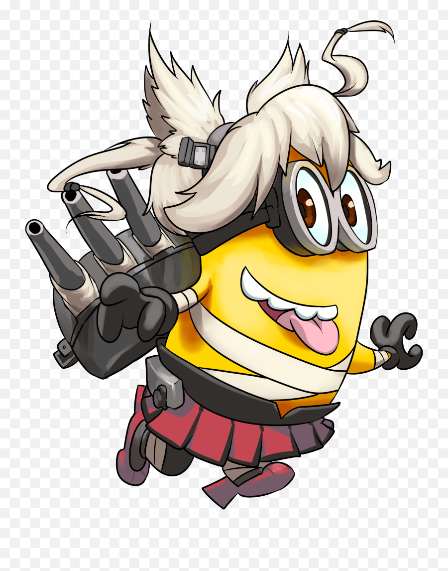 Musashi And Minion Kantai Collection 1 More Drawn By - Kancolle Minions Png,Minion Transparent Background