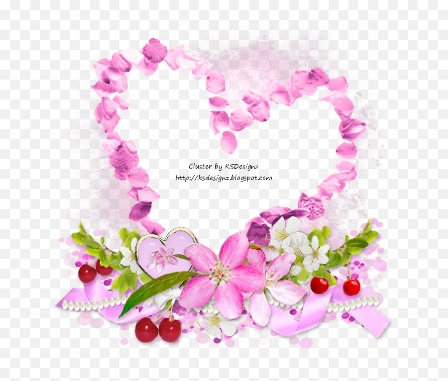 Cherry Blossom Petals Png - Cherry Cluster Frame,Cherry Blossom Petals Png