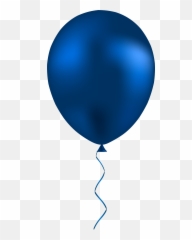 Blue Balloons Clipart Png - Dark