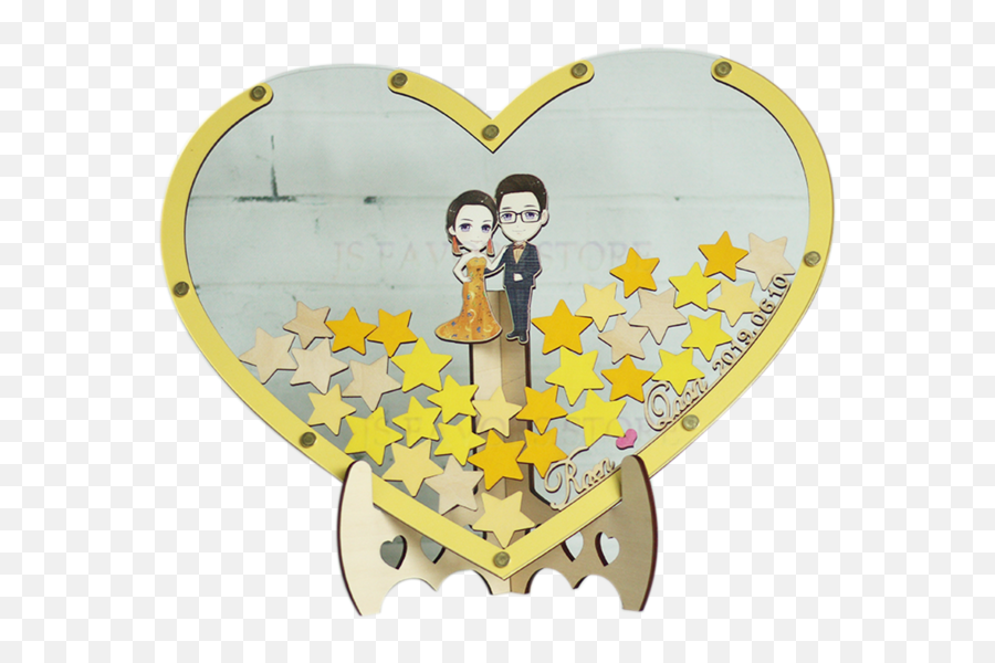 Us 299 1pcs Transparent Heart Shape Custom Logo Engagement Marriage Proposal Graduation Wedding Guests Classmate Signature Booksignature Guest - Happy Png,Heart Shape Transparent