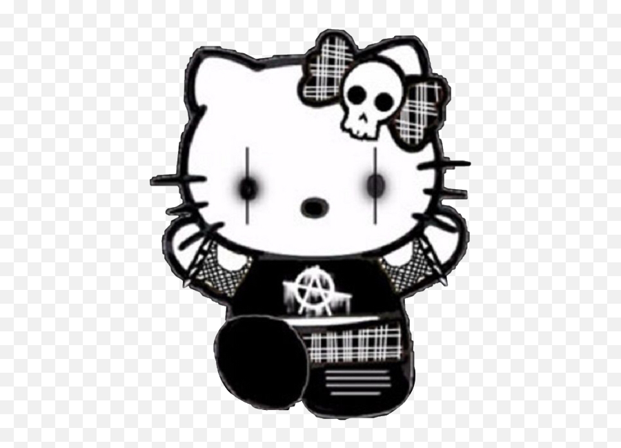 Goth Punk Hellokitty Hello Kitty Sticker By Bby B - Hello Kitty Emo Png,Hello Kitty Transparent