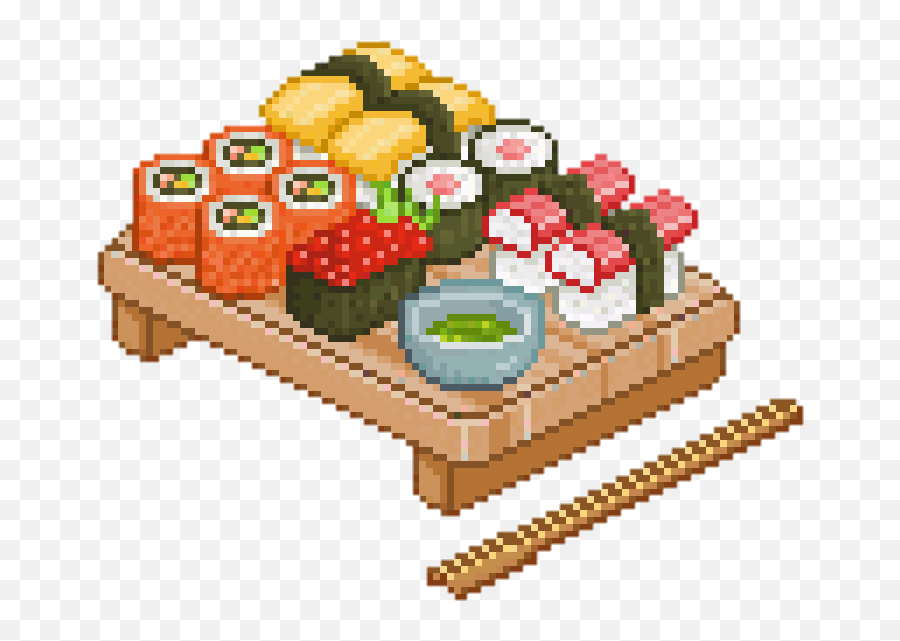 Freetoedit - Transparent Pixel Sushi Png,Pixelated Png